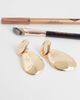 DesignB London DesignB London statement molten drop earrings in gold tone - 2