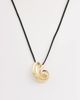 DesignB London DesignB London statement shell cord necklace in gold - 1