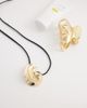 DesignB London DesignB London statement shell cord necklace in gold - 2