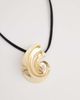DesignB London DesignB London statement shell cord necklace in gold - 3