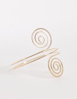 DesignB London DesignB London statement spiral arm cuff in gold