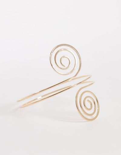 DesignB London DesignB London statement spiral arm cuff in gold