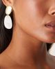 DesignB London DesignB London statement stud earrings in gold tone and white stone - 3