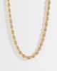DesignB London DesignB London statement twisted rope chain necklace in gold - 1