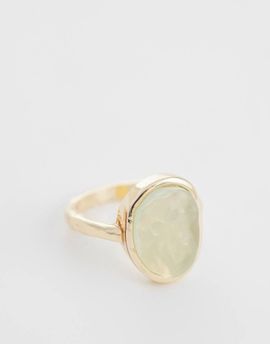 DesignB London DesignB London stone ring in gold