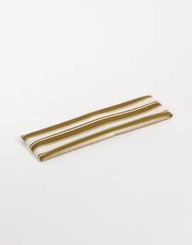 DesignB London DesignB London striped stretched headband in olive and cream-Multi