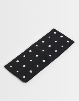 DesignB London DesignB London studded stretchy headband in black
