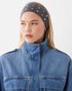 DesignB London DesignB London studded stretchy headband in gray - 1