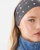 DesignB London DesignB London studded stretchy headband in gray - 2