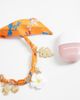 DesignB London DesignB London summer and flower charm scarf necklace in orange and gold - 2