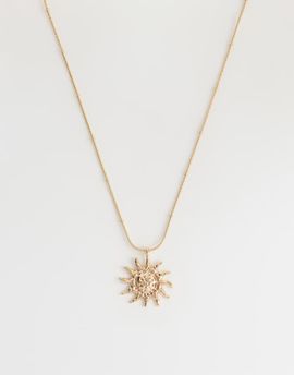 DesignB London DesignB London sun pendant necklace in gold tone