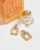 DesignB London DesignB London textured doorknocker earrings in gold - 2