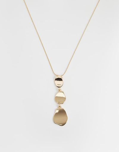 DesignB London DesignB London triple pendant chain necklace in gold