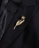 DesignB London DesignB London tulip brooch in gold tone - 3