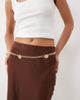 DesignB London DesignB London vintage inspired coin chain belt in gold - 1