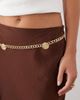 DesignB London DesignB London vintage inspired coin chain belt in gold - 2