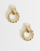 DesignB London DesignB London vintage inspired doorknocker earrings in gold - 1