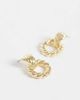DesignB London DesignB London vintage inspired doorknocker earrings in gold - 3