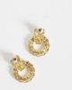 DesignB London DesignB London vintage inspired doorknocker earrings in gold - 4