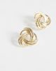 DesignB London DesignB London vintage inspired knot earrings in gold - 3