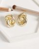 DesignB London DesignB London vintage inspired knot stud earrings in gold - 2