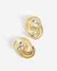 DesignB London DesignB London vintage inspired knot stud earrings in gold - 4
