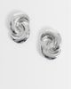 DesignB London DesignB London vintage inspired knot stud earrings in silver - 1