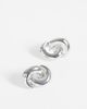 DesignB London DesignB London vintage inspired knot stud earrings in silver - 3