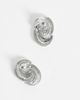 DesignB London DesignB London vintage inspired knot stud earrings in silver - 4