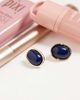 DesignB London DesignB London vintage style resin stud earrings in navy-GOLD - 2