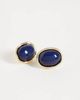 DesignB London DesignB London vintage style resin stud earrings in navy-GOLD - 4