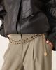 DesignB London DesignB London vintage style velvet chain belt in black and gold - 1