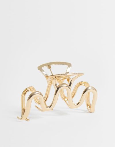 DesignB London DesignB London wavy metal hairgrip in gold