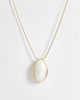 DesignB London DesignB London white resin pendant necklace in gold - 1