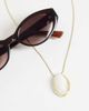 DesignB London DesignB London white resin pendant necklace in gold - 2