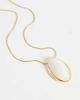 DesignB London DesignB London white resin pendant necklace in gold - 4