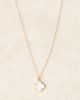 DesignB London DesignB London white stone clover pendant necklace in gold tone - 2