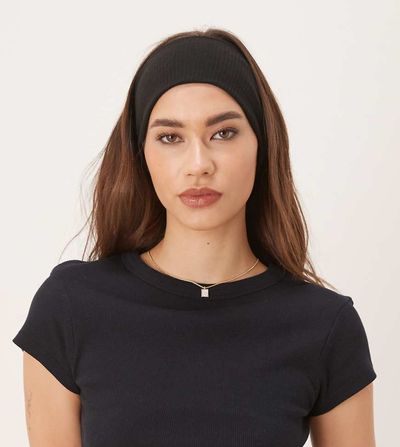 DesignB London DesignB London wide jersey headband in black