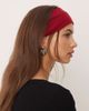 DesignB London DesignB London wide jersey headband in burgundy-Red - 3