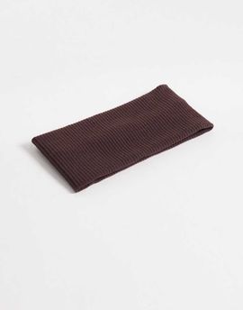 DesignB London DesignB London wide jersey headband in dark chocolate brown
