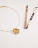 DesignB London DesignB London wired collar flower pendant necklace in gold - 2
