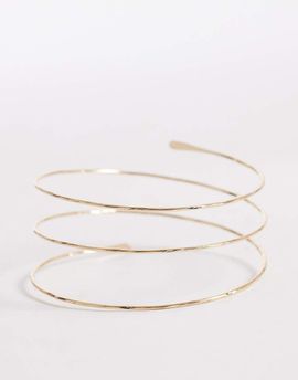 DesignB London DesignB London wraparound arm cuff in gold