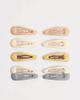 DesignB London DesignB pack of 10 mini snap clips in matt neutrals - 1