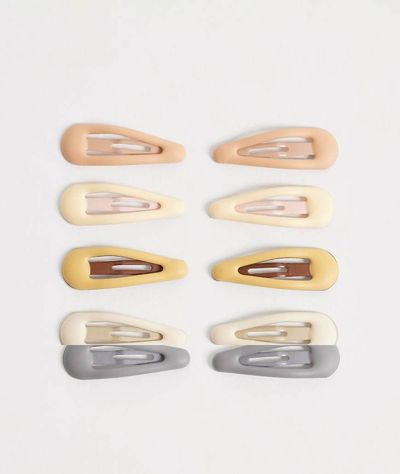 DesignB London DesignB pack of 10 mini snap clips in matt neutrals