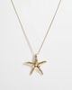 DesignB London DesignB starfish pendant necklace in gold tone - 1
