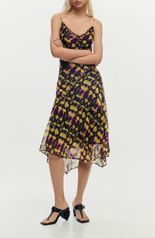 Desigual Desigual Abstract Print Chiffon Slipdress