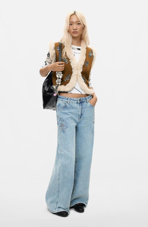 Desigual Desigual Bead Detail Faux Fur Trim Vest