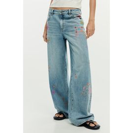Desigual Desigual Beaded Wide Leg Jeans