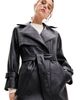 Desigual Desigual Belted Faux Leather Trench Coat - 3