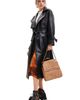 Desigual Desigual Belted Faux Leather Trench Coat - 4